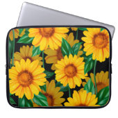 Sonnenblumen nahtlos Muster. Hintergrund mit gelb Laptopschutzhülle (Vorderseite)