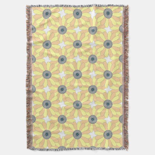 Sonnenblumen nahtlose Blumenmuster Decke (Vorderseite Vertikal)