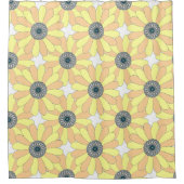 Sonnenblumen nahtlose Blumenmuster Duschvorhang (Vorderseite)