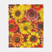 Sonnenblumen Nahtloses Muster Fleecedecke (Vorderseite)