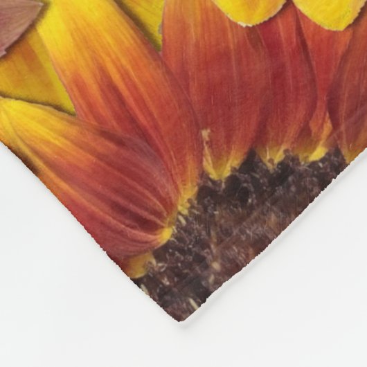 Sonnenblumen Nahtloses Muster Fleecedecke (Ecke)