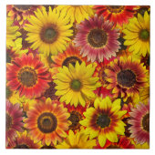 Sonnenblumen Nahtloses Muster Fliese (Vorderseite)