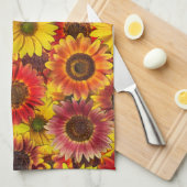 Sonnenblumen Nahtloses Muster Geschirrtuch (Viertel Falte)