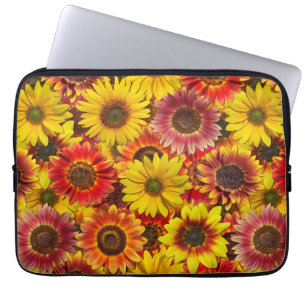 Sonnenblumen Nahtloses Muster Laptopschutzhülle
