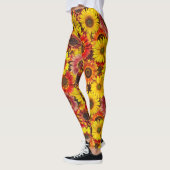 Sonnenblumen Nahtloses Muster Leggings (Links)