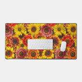 Sonnenblumen Nahtloses Muster Schreibtischunterlage (Tastatur & Maus)