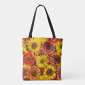 Sonnenblumen Nahtloses Muster Tasche (Rückseite)