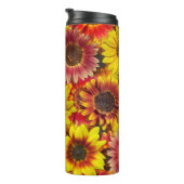 Sonnenblumen Nahtloses Muster Thermosbecher (Nach rechts gedreht)