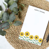 Sonnenblumen - Name hinzufügen Post-it Klebezettel