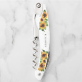 Sonnenblumen-Name Kellner-Korkenzieher Kellnermesser (Vorderseite)