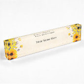 Sonnenblumen Namensplakette