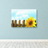 Sonnenblumen Natur Schönheit Leinwanddruck (Insitu (Holzboden))
