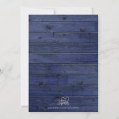 Sonnenblumen-Navy-Baby-Vorhersagen und Ratschläge- Einladung (Rückseite)