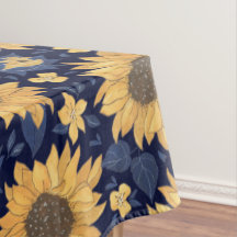 Sonnenblumen Navy blauer Hintergrund