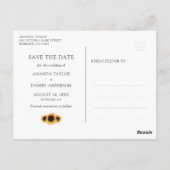 Sonnenblumen Navy Blauer Wald Spitze Rustikal Save Postkarte (Rückseite)