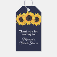 Sonnenblumen Navy Blue Brautparty Gefäldemarken