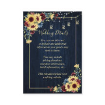 Sonnenblumen Navy Blue Burgundy Holz Blumendetails