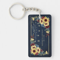 Sonnenblumen Navy Blue Burgundy Wood Floral Foto