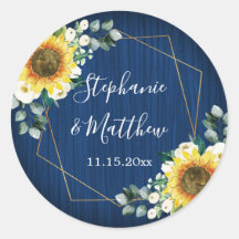 Sonnenblumen Navy Blue Geometric Wedding