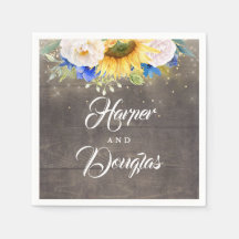 Sonnenblumen Navy Blue und White Hochzeit im Herbs