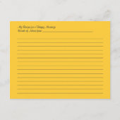 Sonnenblumen Navy Damask Erfolgreiches Heiratskonz Hinweiskarte (Rückseite)