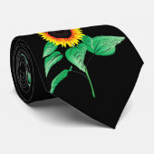 Sonnenblumen Neck Tie - Custom Colors Krawatte (Gerollt)