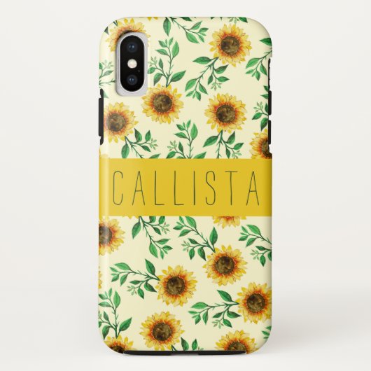 Sonnenblumen Neon Pastellgelbe Gelbe Sonnenblumen Case-Mate iPhone Hülle (Rückseite)