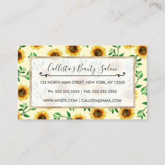 Sonnenblumen Neon Pastellgelbe Gelbe Sonnenblumen  Treuekarte (Rückseite)