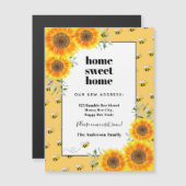 Sonnenblumen neue Zuhause Magnetkarte (Vorne/Hinten)