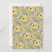 Sonnenblumen Nichts Extravagant nur Liebe Einladun Save The Date (Rückseite)