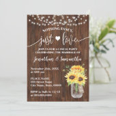 Sonnenblumen Nichts Extravagant nur Liebe Einladun Save The Date (Stehend Vorderseite)