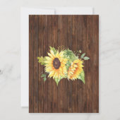 Sonnenblumen Nichts Extravagant nur Liebe Einladun Save The Date (Rückseite)