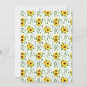 Sonnenblumen Nichts Extravagant nur Liebe Elopemen Einladung (Rückseite)