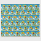 Sonnenblumen Niesen in ein Gewebe Geschenkpapier (Flach)