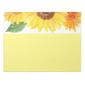 Sonnenblumen Note Pad Notizblock (Vorderseite)