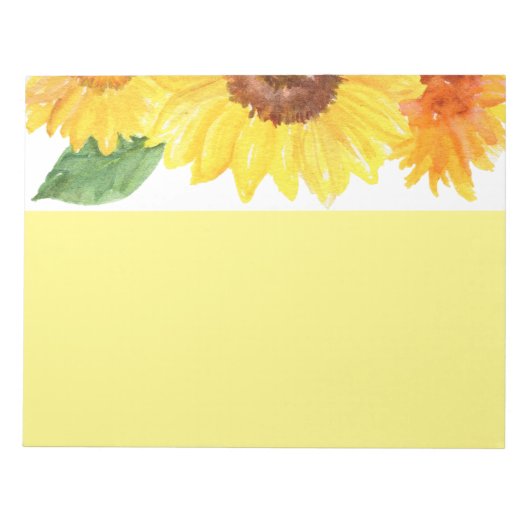 Sonnenblumen Note Pad Notizblock (Vorderseite)