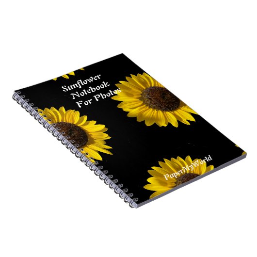 Sonnenblumen-Notebook für Fotos Notizblock (Rechte Seite)