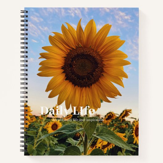 Sonnenblumen-Notebook | Inspiration blühen Notizblock (Vorderseite)