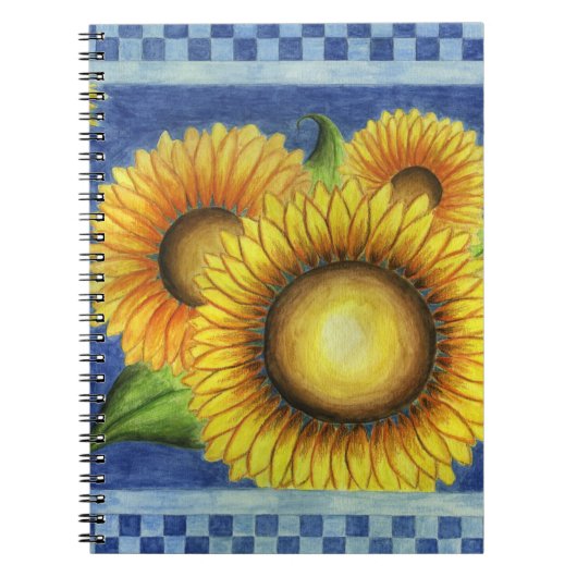 Sonnenblumen-Notebook Notizblock (Vorderseite)