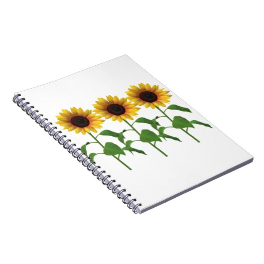 Sonnenblumen-Notebook Notizblock (Rechte Seite)