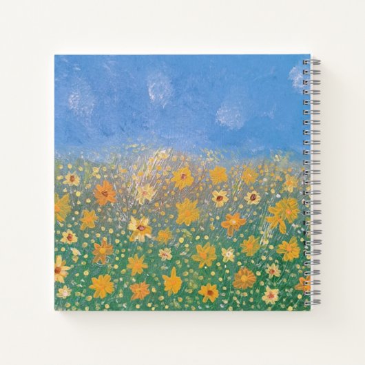 Sonnenblumen-Notebook Notizblock (Rückseite)
