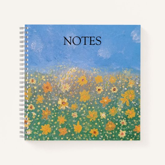 Sonnenblumen-Notebook Notizblock (Vorderseite)
