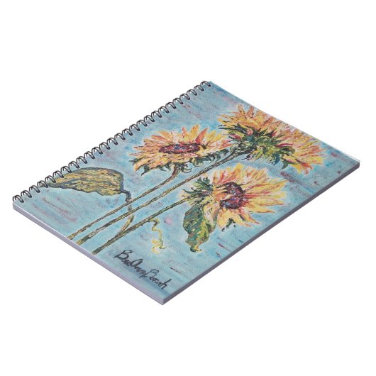 Sonnenblumen-Notebook Notizblock (Linke Seite)