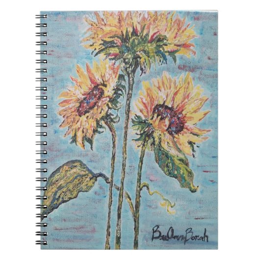 Sonnenblumen-Notebook Notizblock (Vorderseite)