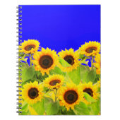 Sonnenblumen-Notebook - Ukraine Flaggenfarben Notizblock (Vorderseite)