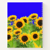 Sonnenblumen Notebook Ukrainische Flaggenfarben Notizblock (Rückseite)