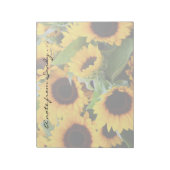 Sonnenblumen Notepad Notizblock (Rotiert)