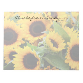 Sonnenblumen Notepad Notizblock