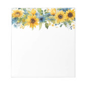 Sonnenblumen Notepad Notizblock (Vorderseite)