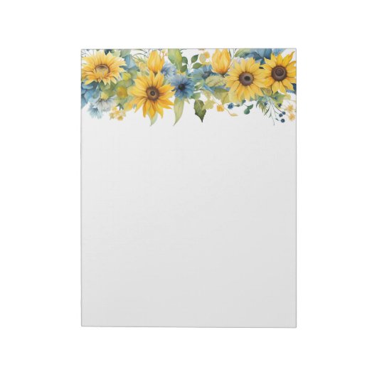Sonnenblumen Notepad Notizblock (Rotiert)